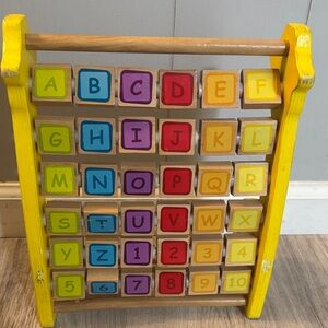 Colorful Alphabet and Number Block Toy
